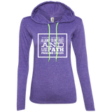 Bible Verse Ladies' Long Sleeve T-Shirt Hoodie - "Psalm 119:105" Design 13 (White Font) - Meditate Healing Christian Store