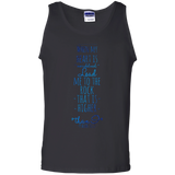 Bible Verse Men 100% Cotton Tank Top - "Psalm 61:2" Design 2 - Meditate Healing Christian Store