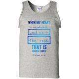 Bible Verse Men 100% Cotton Tank Top - "Psalm 61:2" Design 5 - Meditate Healing Christian Store