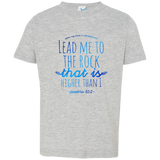Bible Verse Toddler Jersey T-Shirt - "Psalms 61:2" Design 7 - Meditate Healing Christian Store