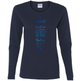 Bible Verse Ladies' Cotton Long Sleeve T-Shirt - "Psalms 61:2" Design 3 - Meditate Healing Christian Store