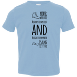 Bible Verse Toddler Jersey T-Shirt - "Psalm 119:105" Design 20 (Black Font) - Meditate Healing Christian Store
