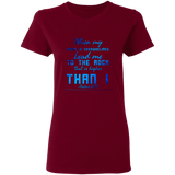Bible Verses Ladies' 5.3 oz. T-Shirt - "Psalm 61:2" Design 6 - Meditate Healing Christian Store