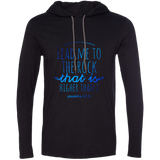 Bible Verse Men Long Sleeve T-Shirt Hoodie - "Psalm 61:2" Design 7 - Meditate Healing Christian Store