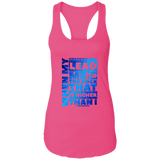 Bible Verses Ladies Ideal Racerback Tank - "Psalm 61:2" Design 20 - Meditate Healing Christian Store