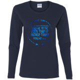 Bible Verse Ladies' Cotton Long Sleeve T-Shirt - "Psalm 61-2" Design 8 - Meditate Healing Christian Store