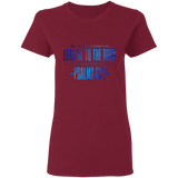Bible Verses Ladies' 5.3 oz. T-Shirt - "Psalm 61:2" Design 4 - Meditate Healing Christian Store