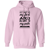 Bible Verse Men G185 Pullover Hoodie 8 oz. - Your Word Is Light To My Path ~Psalm 119:105~ Design 15