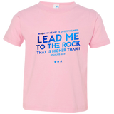 Bible Verse Toddler Jersey T-Shirt - "Psalms 61:2" Design 12 - Meditate Healing Christian Store