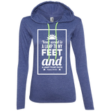 Bible Verse Ladies' Long Sleeve T-Shirt Hoodie - "Psalm 119:105" Design 2 (White Font) - Meditate Healing Christian Store