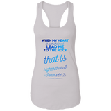 Bible Verses Ladies Ideal Racerback Tank - "Psalm 61:2" Design 18 - Meditate Healing Christian Store