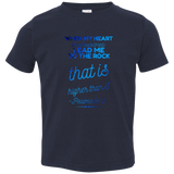 Bible Verse Toddler Jersey T-Shirt - "Psalms 61:2" Design 18 - Meditate Healing Christian Store
