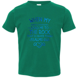 Bible Verse Toddler Jersey T-Shirt - "Psalms 61:2" Design 17 - Meditate Healing Christian Store