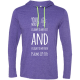 Bible Verse Men Long Sleeve T-Shirt Hoodie - "Psalm 119:105" Design 19 (White Font) - Meditate Healing Christian Store