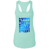 Bible Verses Ladies Ideal Racerback Tank - "Psalm 61:2" Design 20 - Meditate Healing Christian Store