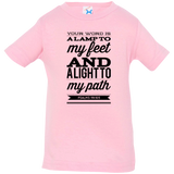 Bible Verse Infant Jersey T-Shirt - "Psalm 119:105" Design 15 (Black Font) - Meditate Healing Christian Store