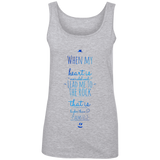 Bible Verses Ladies' 100% Ringspun Cotton Tank Top - "Psalm 61:2" Design 3 - Meditate Healing Christian Store