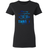 Bible Verses Ladies' 5.3 oz. T-Shirt - "Psalm 61:2" Design 6 - Meditate Healing Christian Store