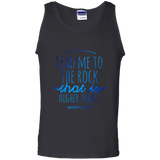 Bible Verse Men 100% Cotton Tank Top - "Psalm 61:2" Design 7 - Meditate Healing Christian Store