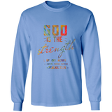 Bible Verse Long Sleeve Ultra Cotton T-Shirt - "Psalm 73:26" Design 6 - Meditate Healing Christian Store
