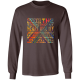 Bible Verse Long Sleeve Ultra Cotton T-Shirt - "Psalm 73:26" Design 5 - Meditate Healing Christian Store