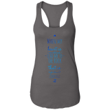 Bible Verses Ladies Ideal Racerback Tank - "Psalm 61:2" Design 3 - Meditate Healing Christian Store