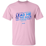 Bible Verse Men 5.3 oz. T-Shirt - "Psalm 61:2" Design 12 - Meditate Healing Christian Store