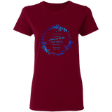 Bible Verses Ladies' 5.3 oz. T-Shirt - "Psalm 61:2" Design 19 - Meditate Healing Christian Store