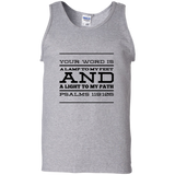 Bible Verse Men 100% Cotton Tank Top - "Psalm 119:105" Design 11 (Black Font) - Meditate Healing Christian Store