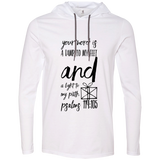 Bible Verse Men Long Sleeve T-Shirt Hoodie - "Psalm 119:105" Design 18 (Black Font) - Meditate Healing Christian Store