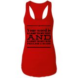 Bible Verses Ladies Ideal Racerback Tank - "Psalm 119:105" Design 10 (Black Font) - Meditate Healing Christian Store