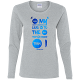 Bible Verse Ladies' Cotton Long Sleeve T-Shirt - "Psalm 61-2" Design 9 - Meditate Healing Christian Store