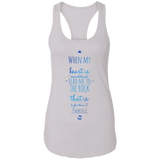 Bible Verses Ladies Ideal Racerback Tank - "Psalm 61:2" Design 3 - Meditate Healing Christian Store