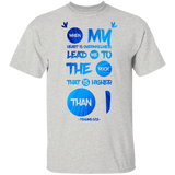 Bible Verse Men 5.3 oz. T-Shirt - "Psalm 61:2" Design 9 - Meditate Healing Christian Store