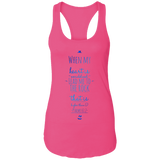 Bible Verses Ladies Ideal Racerback Tank - "Psalm 61:2" Design 3 - Meditate Healing Christian Store