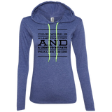 Bible Verse Ladies' Long Sleeve T-Shirt Hoodie - "Psalm 119:105" Design 11 (Black Font) - Meditate Healing Christian Store