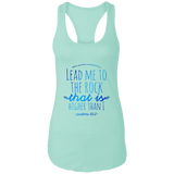 Bible Verses Ladies Ideal Racerback Tank - "Psalm 61:2" Design 7 - Meditate Healing Christian Store