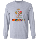Bible Verse Long Sleeve Ultra Cotton T-Shirt - "Psalm 73:26" Design 2 - Meditate Healing Christian Store
