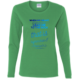 Bible Verse Ladies' Cotton Long Sleeve T-Shirt - "Psalm 61:2" Design 18 - Meditate Healing Christian Store