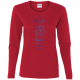 Bible Verse Ladies' Cotton Long Sleeve T-Shirt - "Psalms 61:2" Design 3 - Meditate Healing Christian Store