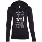 Bible Verse Ladies' Long Sleeve T-Shirt Hoodie - "Psalm 119:105" Design 18 (White Font) - Meditate Healing Christian Store