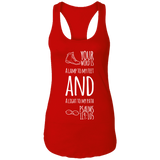Bible Verse Ladies Ideal Racerback Tank - "Psalm 119:105" Design 20 (White Font) - Meditate Healing Christian Store