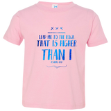 Bible Verse Toddler Jersey T-Shirt - "Psalms 61:2" Design 11 - Meditate Healing Christian Store