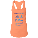 Bible Verses Ladies Ideal Racerback Tank - "Psalm 61:2" Design 18 - Meditate Healing Christian Store