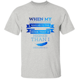 Bible Verse Men 5.3 oz. T-Shirt - "Psalm 61:2" Design 13 - Meditate Healing Christian Store