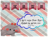 Hope Inspiring Kids Snuggly Blanket - God Is With Me ~Isaiah 41:10~ (Design: Elephant)
