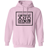 Bible Verse Men G185 Pullover Hoodie 8 oz. - Your Word Is Light To My Path ~Psalm 119:105~ Design 13