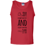 Bible Verse Men 100% Cotton Tank Top - "Psalm 119:105" Design 20 (Black Font) - Meditate Healing Christian Store
