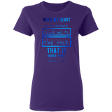 Bible Verses Ladies' 5.3 oz. T-Shirt - "Psalm 61:2" Design 5 - Meditate Healing Christian Store