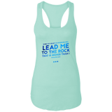 Bible Verses Ladies Ideal Racerback Tank - "Psalm 61:2" Design 12 - Meditate Healing Christian Store